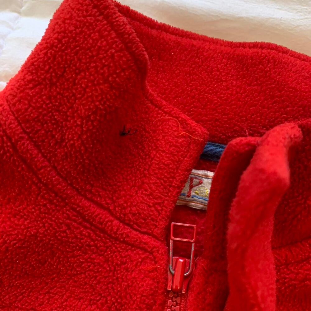 Paco company vintage 90s fleece sweater sm/med red - Picture 6 of 8